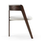 Washington Modern Off-White Fabric + Brown Oak Dining Chair (Set of 2)