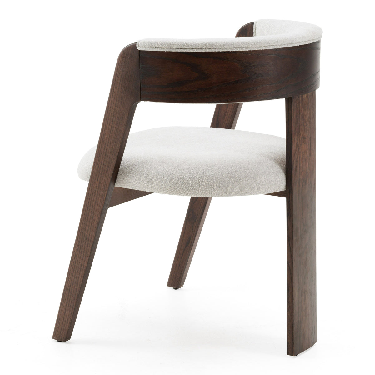 Washington Modern Off-White Fabric + Brown Oak Dining Chair (Set of 2)