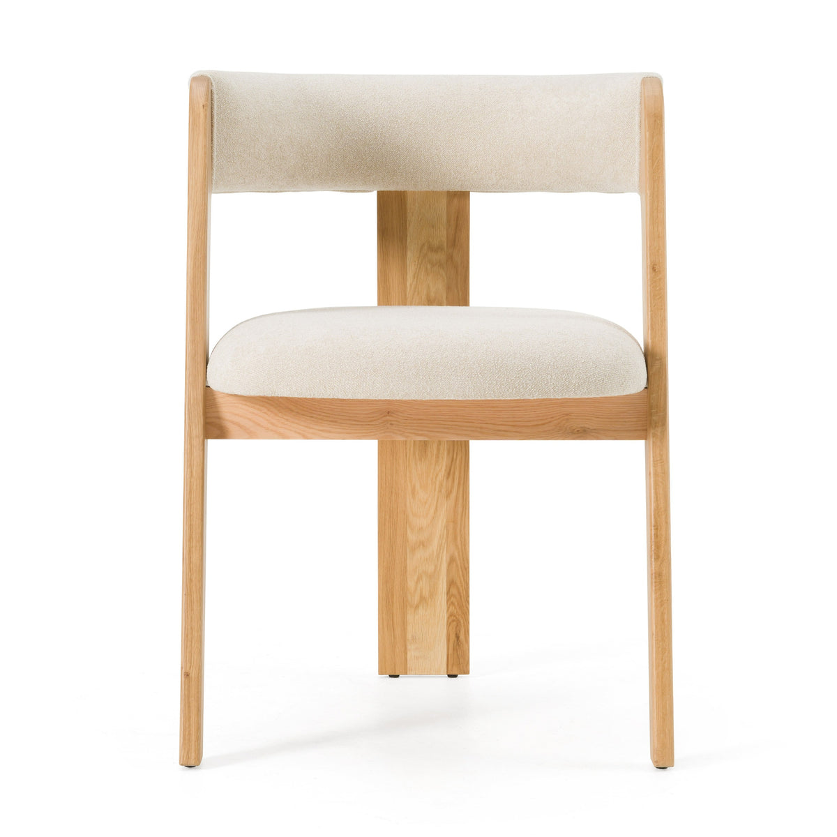 Washington Modern Beige Fabric + White Oak Dining Chair (Set of 2)