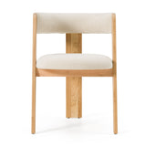 Washington Modern Beige Fabric + White Oak Dining Chair (Set of 2)