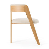 Washington Modern Beige Fabric + White Oak Dining Chair (Set of 2)