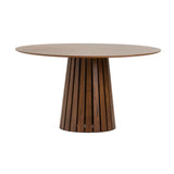 Weiss Mid-Century Modern Walnut Round Dining Table