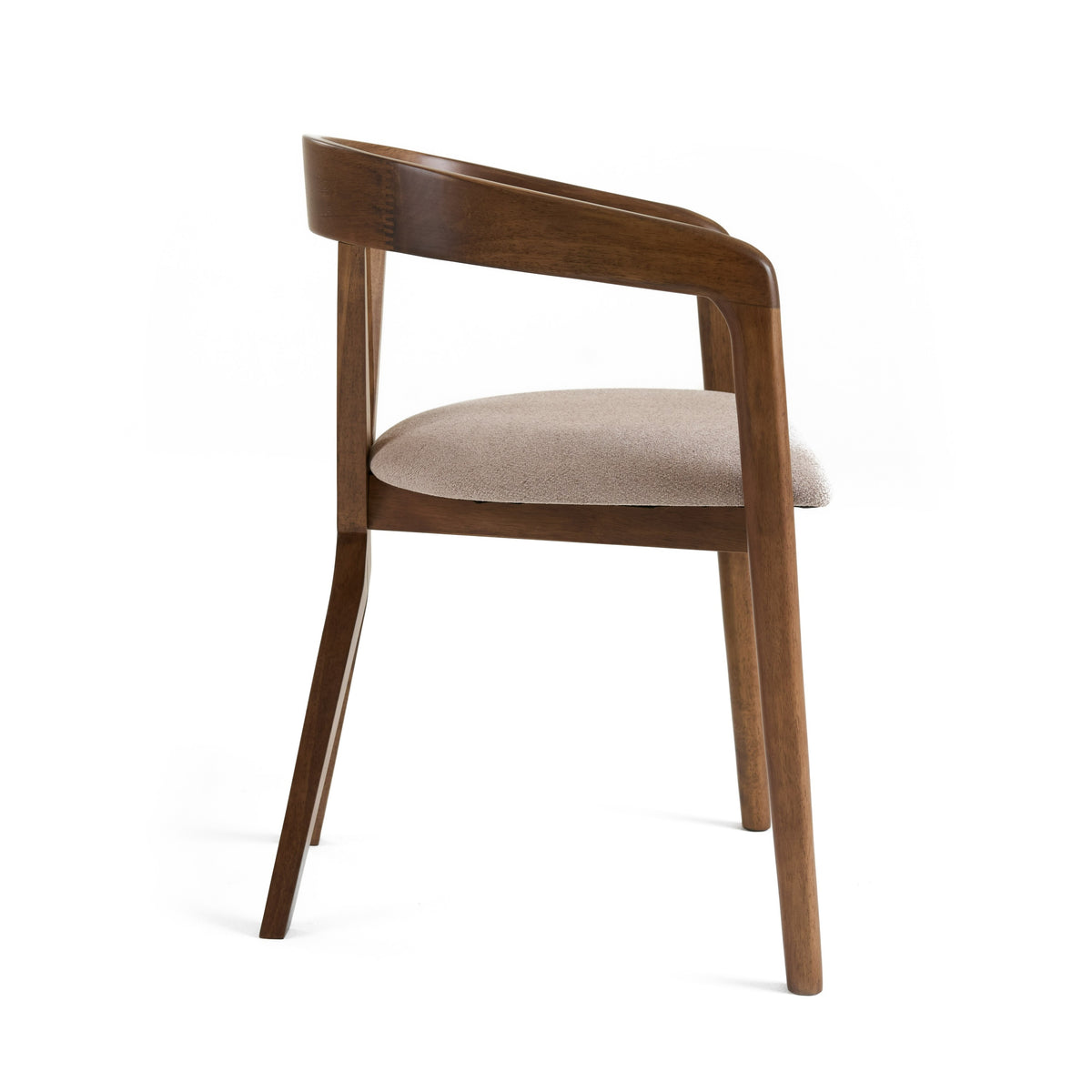Weiss Mid-Century Modern Walnut Round Dining Table + 6 Chair Set