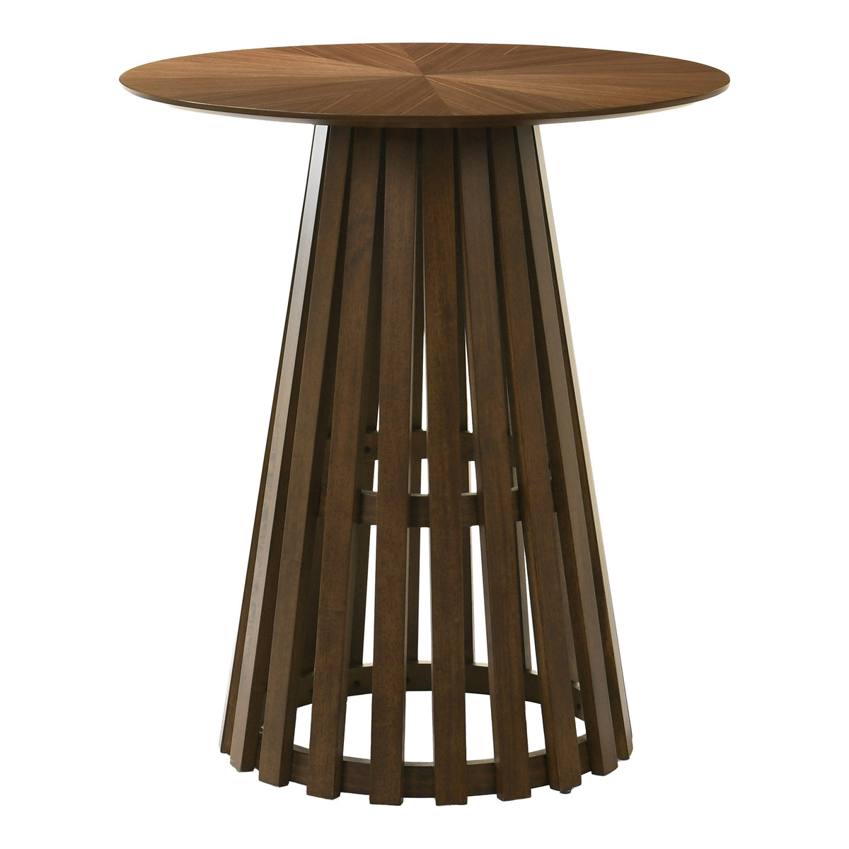 Weiss Mid-Century Modern Walnut Round Bar Table