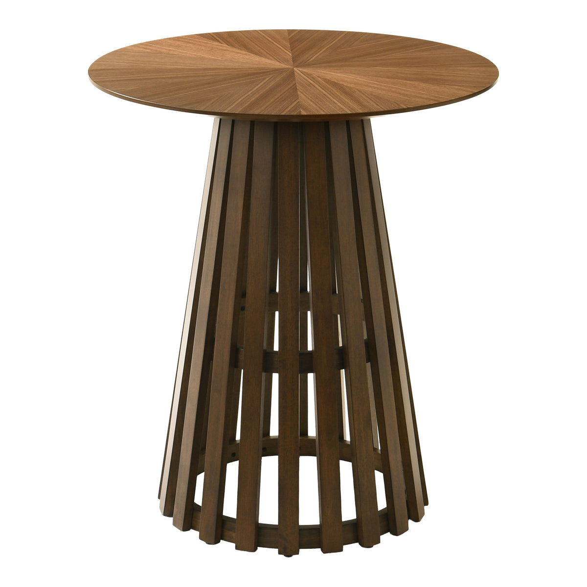 Weiss Mid-Century Modern Walnut Round Bar Table