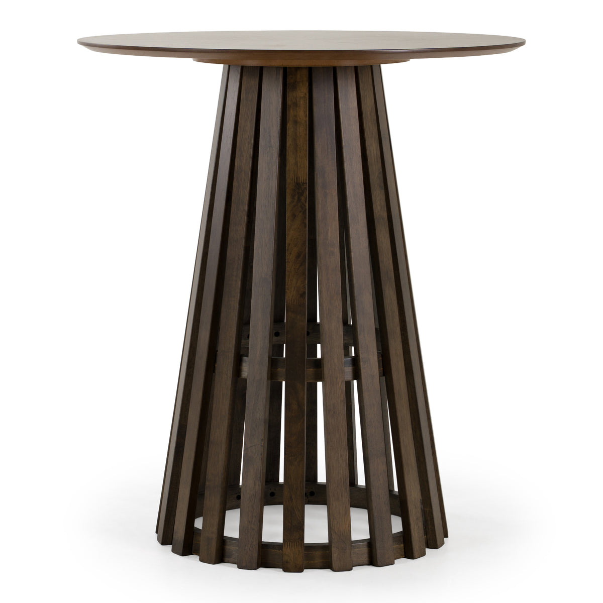 Weiss Mid-Century Modern Wenge Round Bar Table