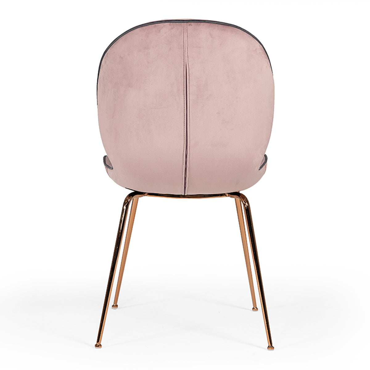Wendy Modern Pink Velvet & Rosegold Dining Chair (Set of 2)