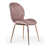 Wendy Modern Pink Velvet & Rosegold Dining Chair (Set of 2)