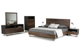 Eastern King Wharton Modern Dark Aged Oak Bedroom Set