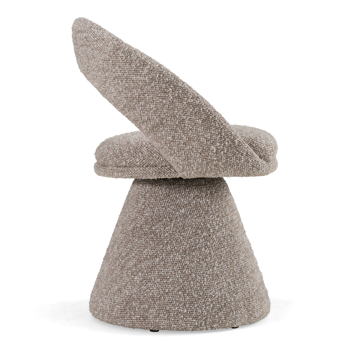 Wiles Modern Grey Fabric Swivel Dining Chair