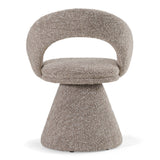 Wiles Modern Grey Fabric Swivel Dining Chair