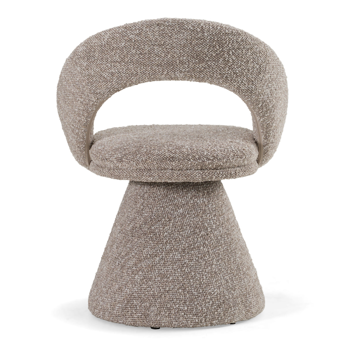 Wiles Modern Grey Fabric Swivel Dining Chair