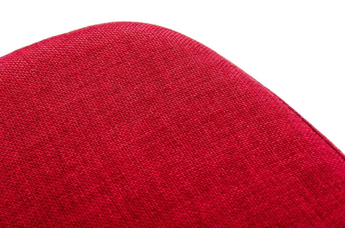 Williamette Mid-Century Red Fabric Bar Stool