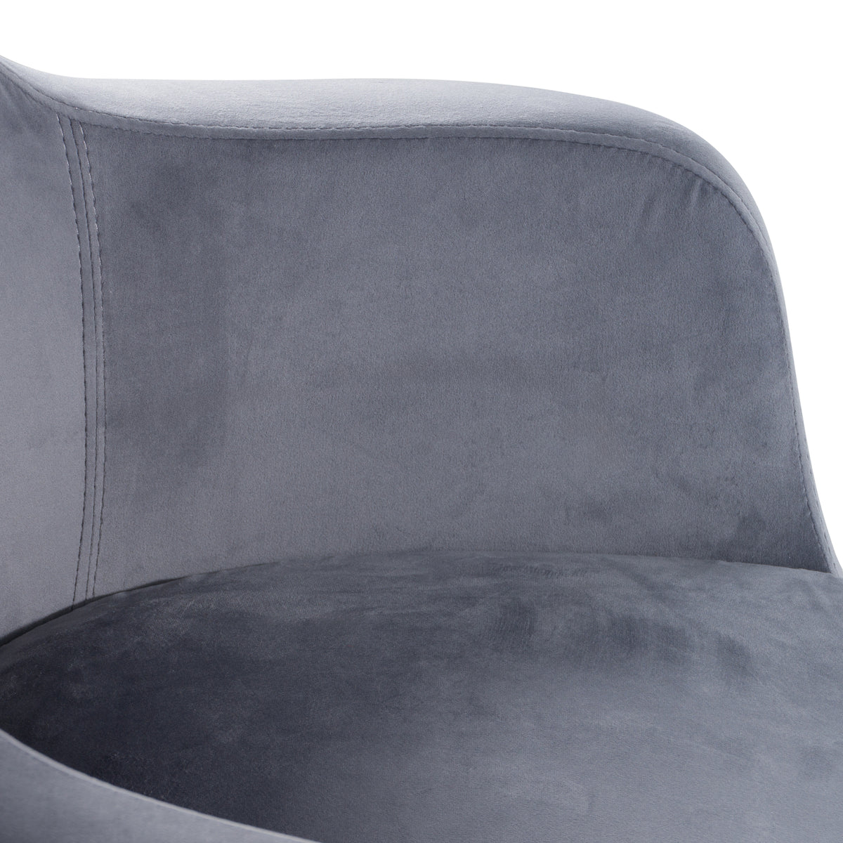 Wilson Modern Grey Velvet & Black Dining Chair