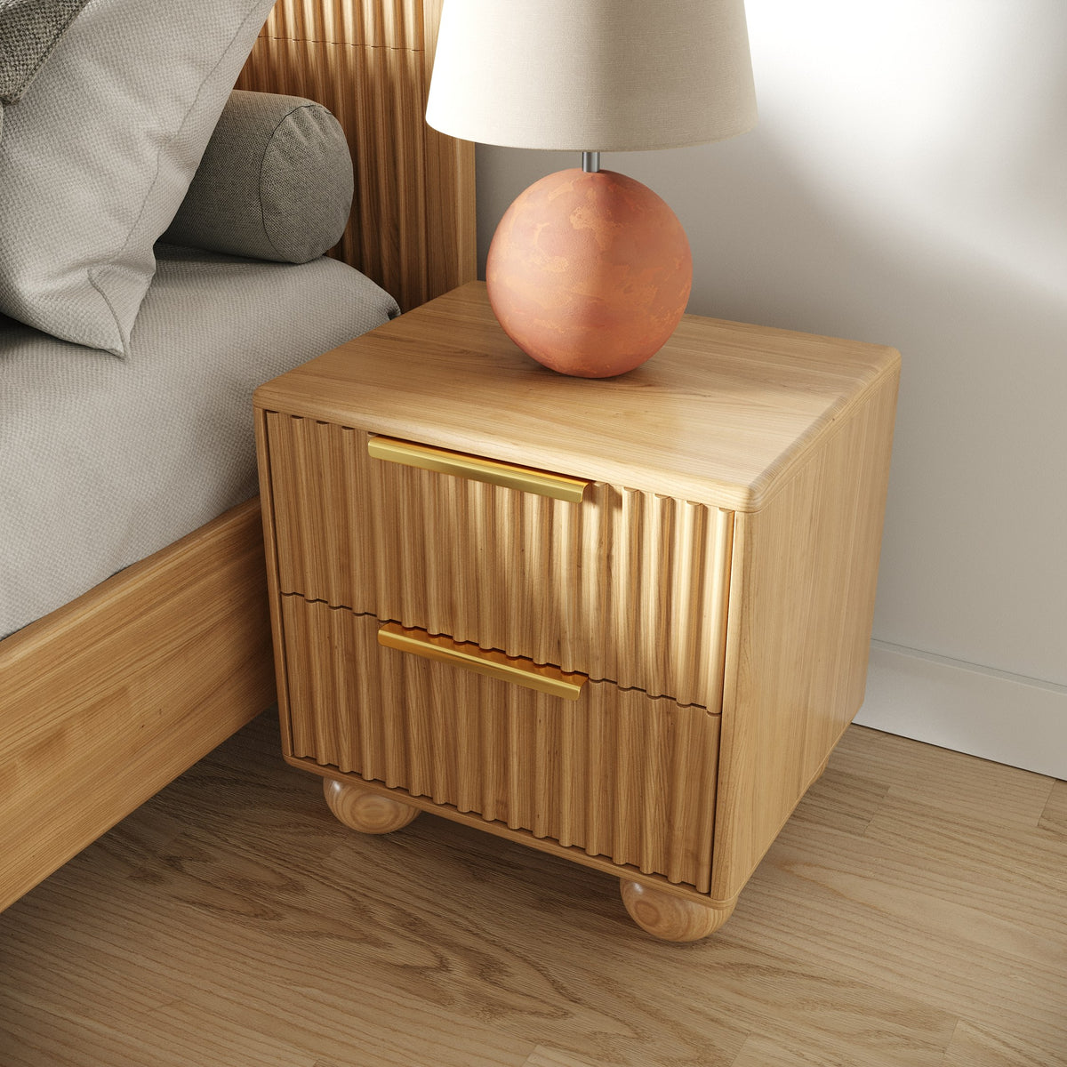 Winters Modern Natural Oak Bedroom Set