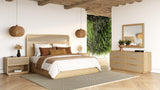 Gavin Modern Natural Ash + Rattan Dresser