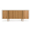 Wolff Modern White Oak + Faux Travertine Buffet