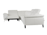 Mini Wonder Italian Modern White Leather Sectional Sofa with Recliners