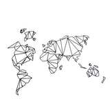 World Map Black Metal Wall Hanging