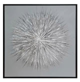 Silver 24"x24" Sculpted Wall Hanging