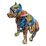 Graffiti Dog Modern Multi-Color Sculpture