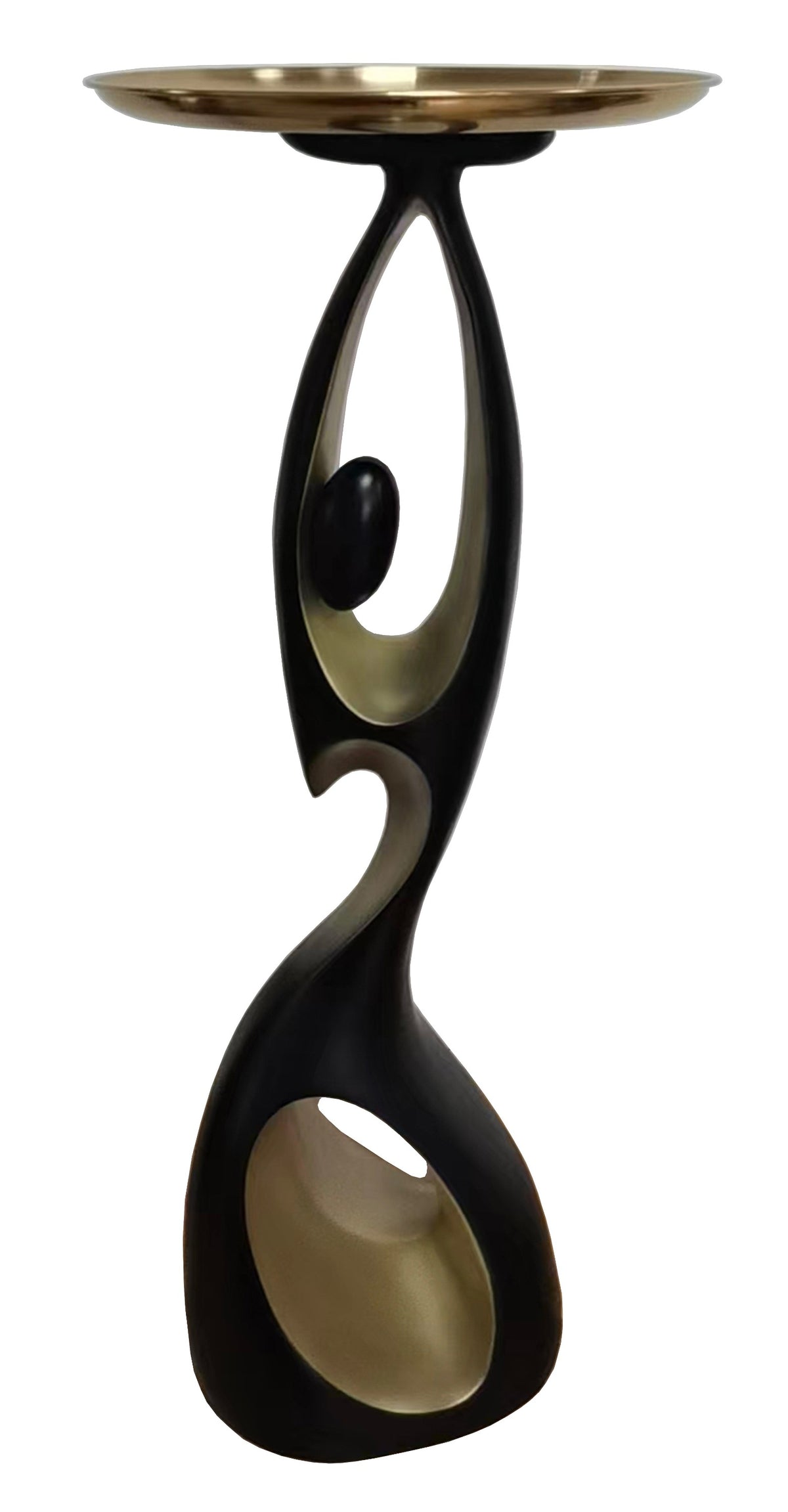 Abstract Woman Modern Black + Gold Sculpture