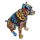 Graffiti Dog Modern Multi-Color Sculpture