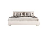 Sogno Italian Modern Beige Fabric Low Headboard EK Bed