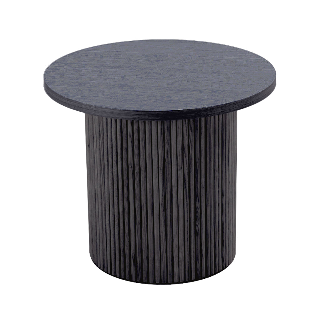 Rawlins Modern Mid Century Black Ash Round End Table