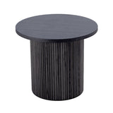 Rawlins Modern Mid Century Black Ash Round End Table