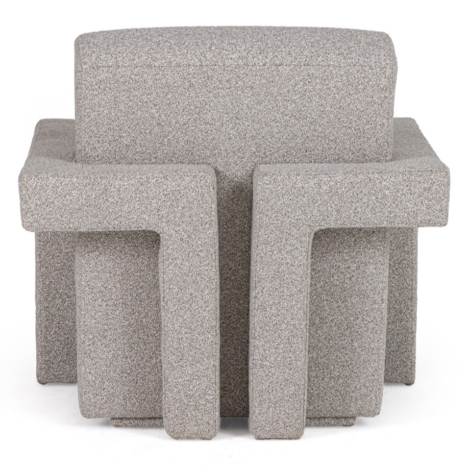 Wylie Modern Light Grey-Beige Fabric Accent Chair