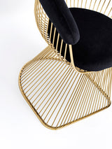 Chandler Black Velvet & Gold Dining Chair
