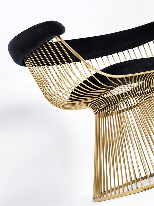 Chandler Black Velvet & Gold Dining Chair