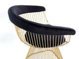 Chandler Black Velvet & Gold Dining Chair
