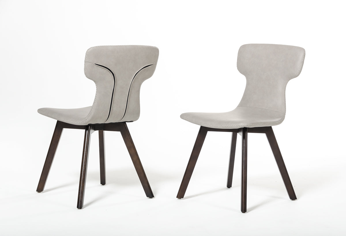 Zach Modern Grey Eco-Leather Dining Chair (Set of 2)