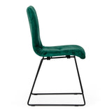 Yannis Modern Green Fabric Dining Chair (Set of 2)