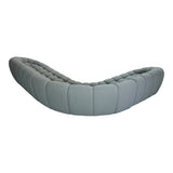 Yolonda Modern Light Grey Curved Sectional Sofa