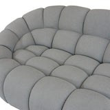 Yolonda Modern Light Grey Curved Sectional Sofa