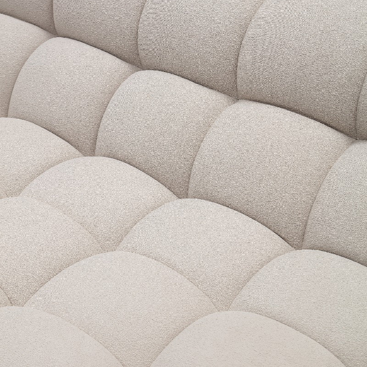 Yolonda Modern Beige Curved Sectional Sofa