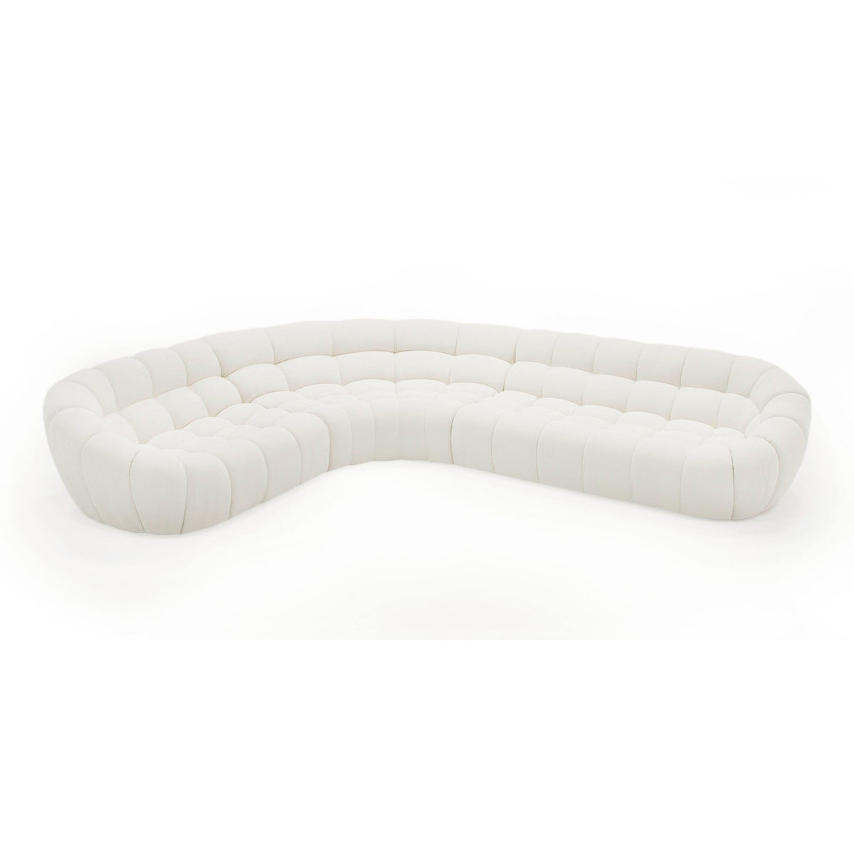 Yolonda Off-White Fabric Sectional Sofa