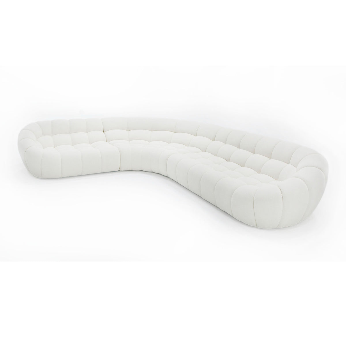 Yolonda Off-White Fabric Sectional Sofa