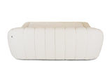 Yolonda Modern Off-White Fabric Bed