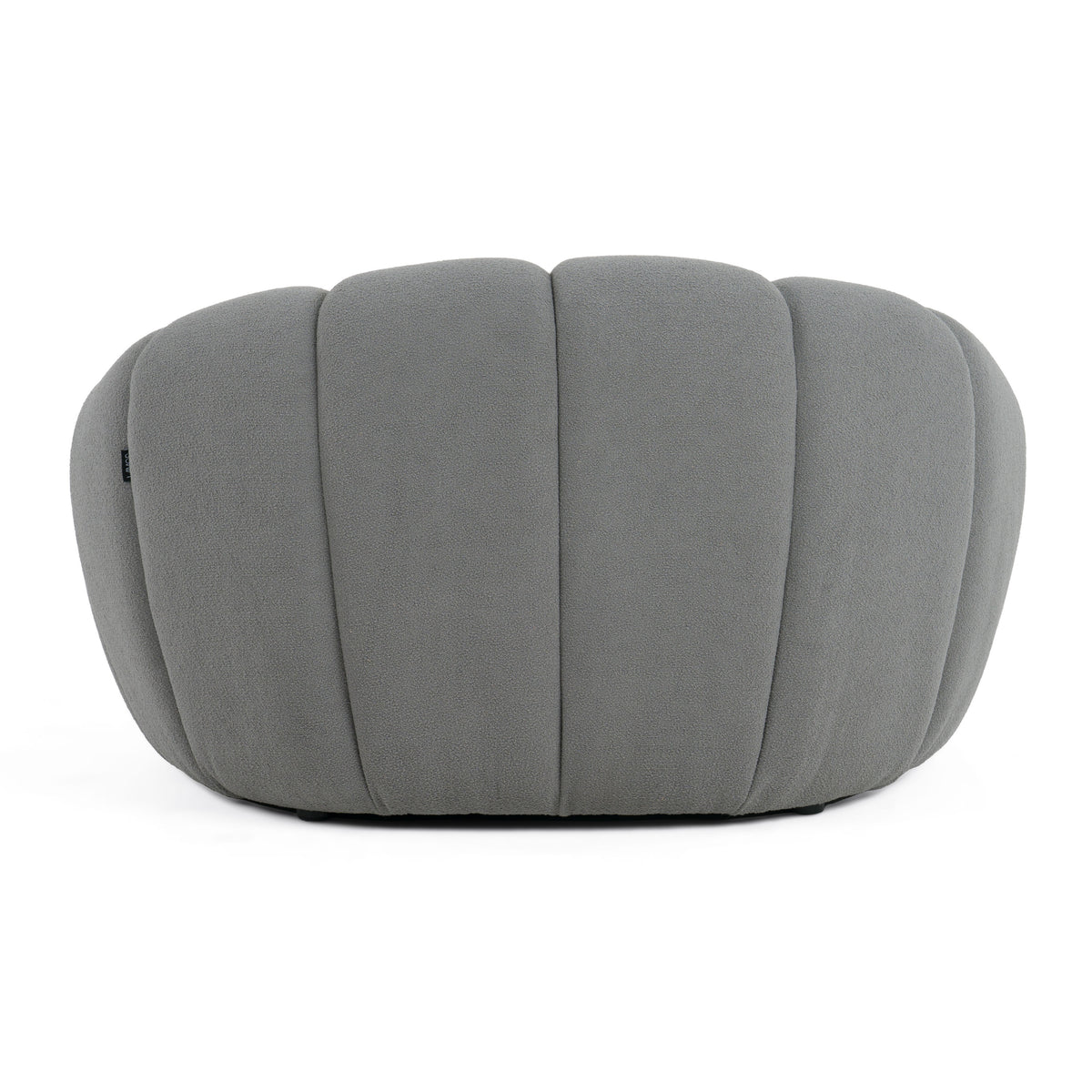 Yolonda Modern Curved Light Grey Fabric Chair