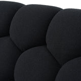 Yolonda Modern Black Fabric Bed