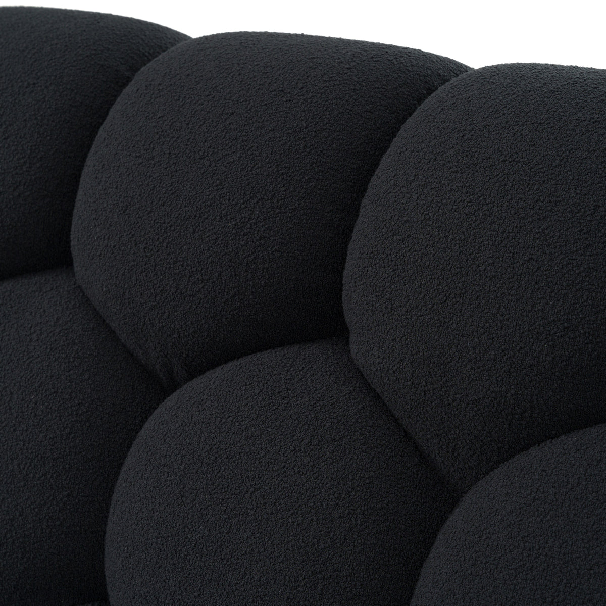 Yolonda Modern Black Fabric Bed