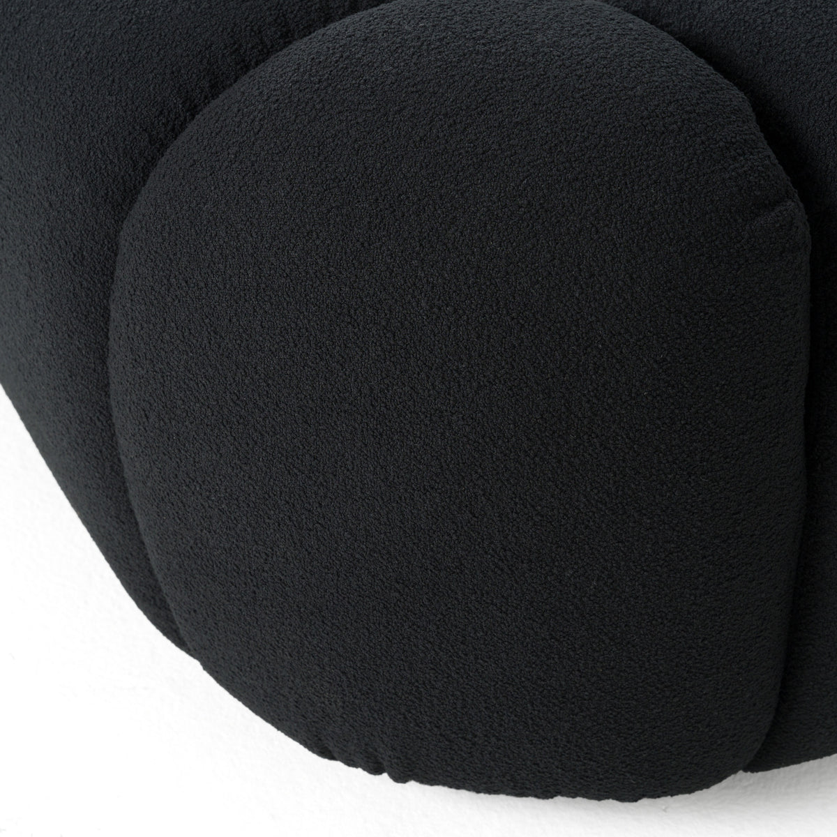 Yolonda Modern Black Fabric Bed