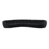 Yolonda Black Fabric Sectional Sofa