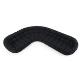 Yolonda Black Fabric Sectional Sofa