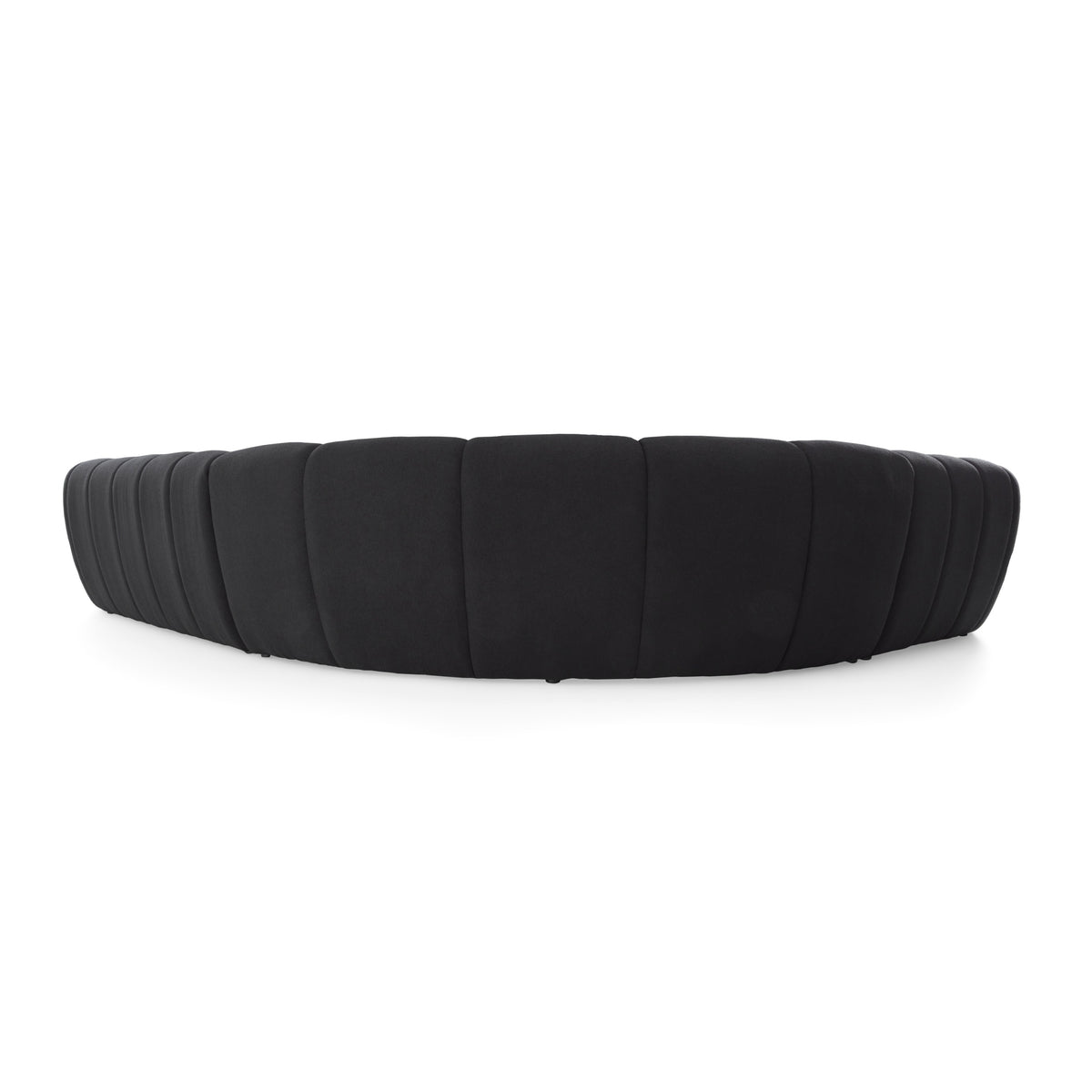 Yolonda Black Fabric Sectional Sofa