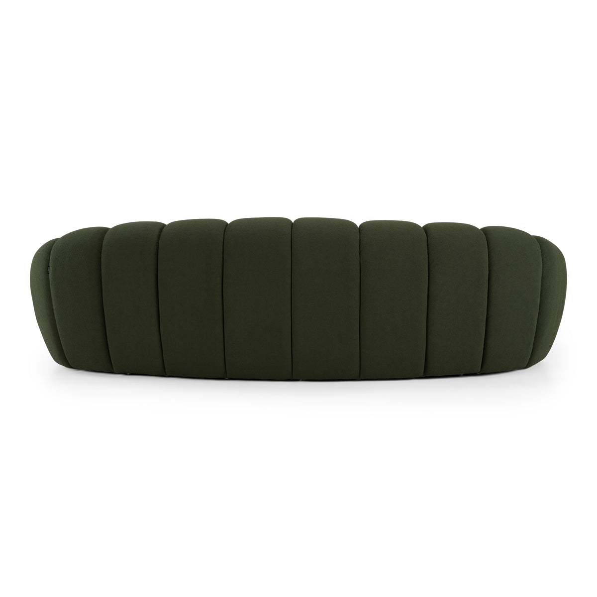 Yolonda Modern Curved Green Fabric Sofa